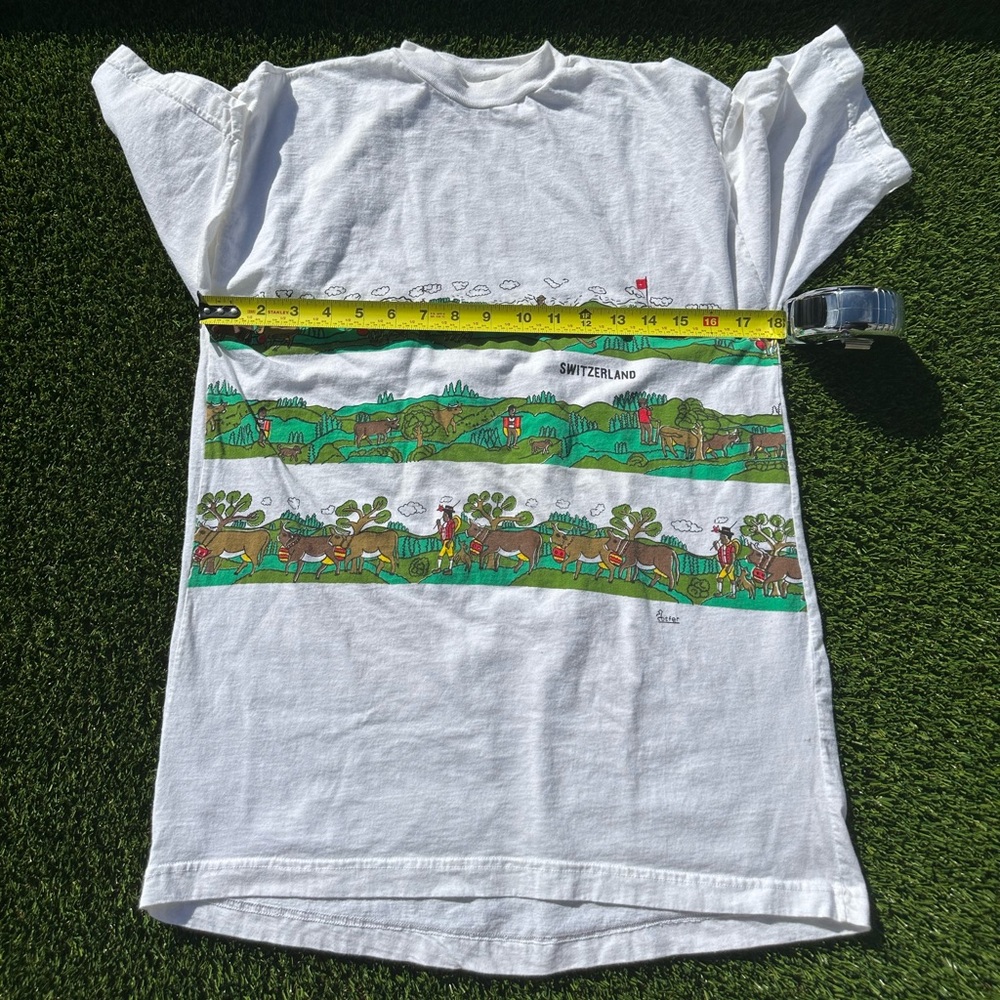 1980s Switzerland Landscape Ringer Tee
